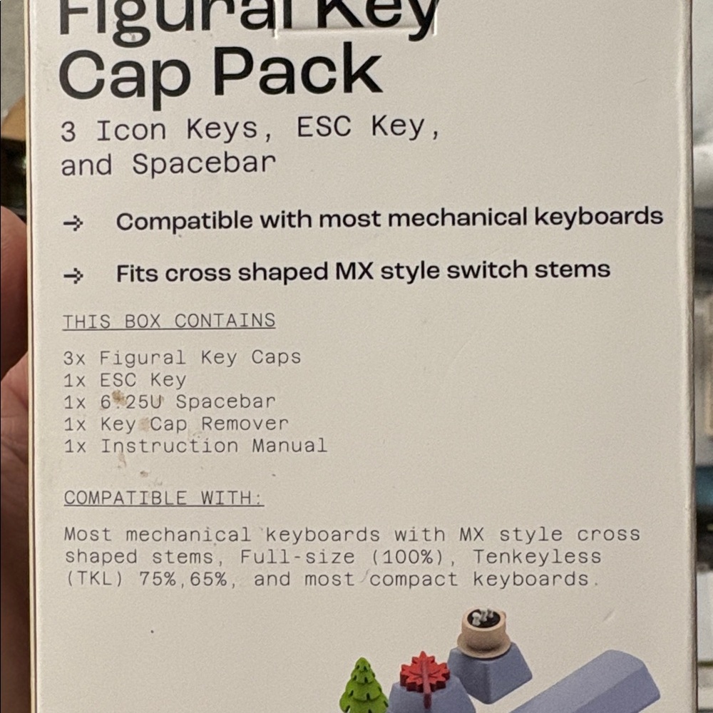 Custom Blue Keycap Set with Fun Designs - Picture 4 of 4